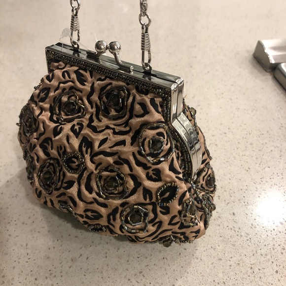 Evening bag (boutique) - black and champagne gold - Picture 2 of 6